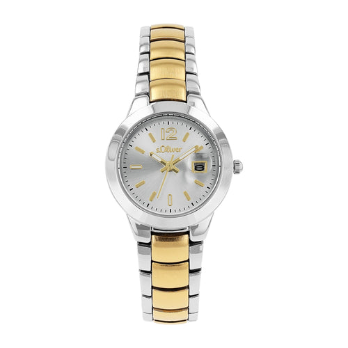 s.Oliver Damen Uhr Armbanduhr Edelstahl bicolor 2038591