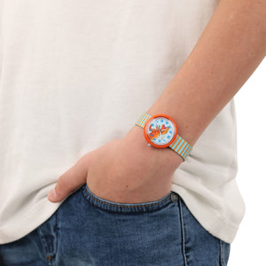 s.Oliver Kids - Boys Quarzuhr Uhr Nylon Dinosaurier 2038608
