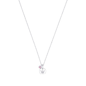 Prinzessin Lillifee Kinder Halskette Silber Zirkonia rosa Krone Mädchen 2038744