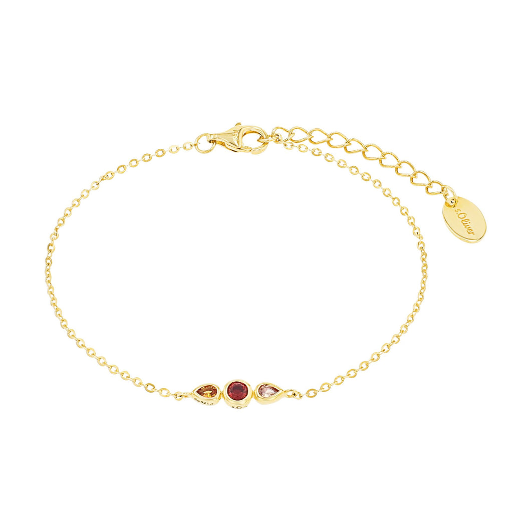 s.Oliver Jewel Damen Armband Armkette Silber goldfarben 2038823