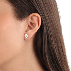 s.Oliver Jewel Damen Ohrringe Ohrstecker Silber rotgold Zirkonia 2038827