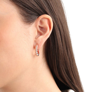 s.Oliver Jewel Damen Ohrringe Creolen Edelstahl IP Rose 2038852