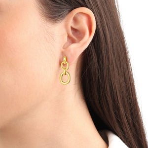 s.Oliver Jewel Damen Ohrringe Ohrhänger Edelstahl IP Gold 2038855