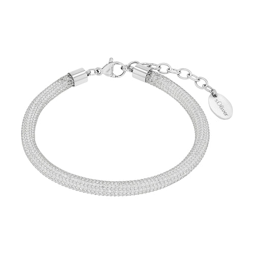 s.Oliver Jewel Damen Armband Armkette Edelstahl Zirkonia weiss 2038856