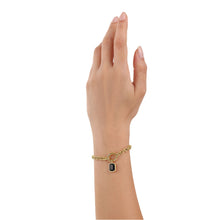 Laden Sie das Bild in den Galerie-Viewer, s.Oliver Jewel Damen Armband Armkette Edelstahl IP Gold Achat schwarz 2038859