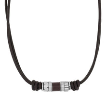 Laden Sie das Bild in den Galerie-Viewer, s.Oliver Jewel Herren Kette Edelstahl Leder 2038870