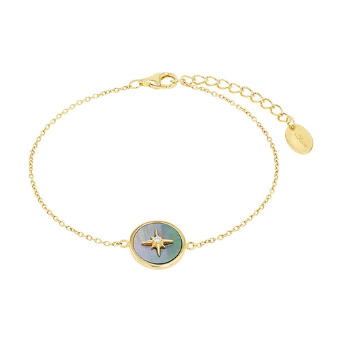 s.Oliver Jewel Damen Armband Armkette Silber gelbvergoldet Zirkonia 2038960