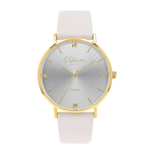 s.Oliver Damen Uhr Armbanduhr Leder 2040105