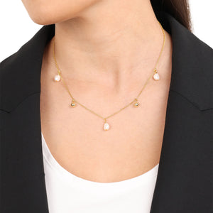 s.Oliver Jewel Damen Kette Halskette Silber 925 gold Perlen 2040597
