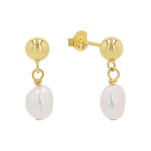 s.Oliver Jewel Damen Ohrringe Ohrstecker Silber 925 gold Perlen 2040599
