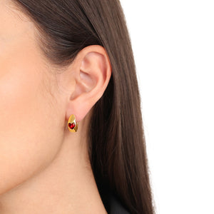 s.Oliver Jewel Damen Ohrringe Creolen Edelstahl gold Zirkonia Herz 2040610
