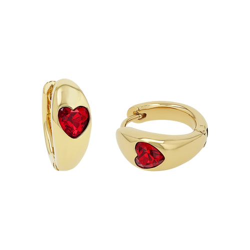s.Oliver Jewel Damen Ohrringe Creolen Edelstahl gold Zirkonia Herz 2040610