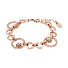 Laden Sie das Bild in den Galerie-Viewer, s.Oliver Jewel Damen Armband Armkette Edelstahl IP Rose Kristallglas 2040616