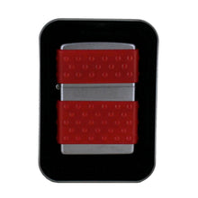 Laden Sie das Bild in den Galerie-Viewer, Zippo Feuerzeug Modell 205 Regular Satin Chrome CHR/REDZ