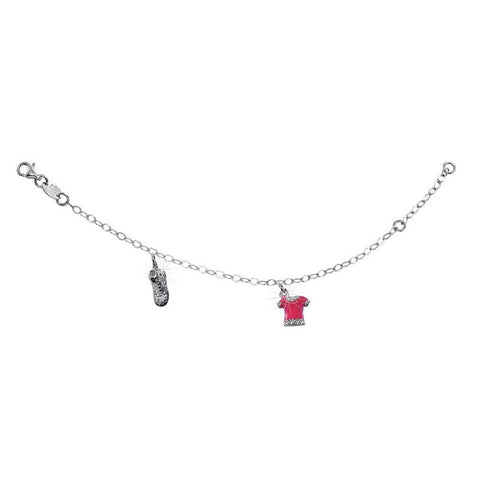 Scout Kinder Armband Kinderarmband Silber Schuh T-Shirt 260226100
