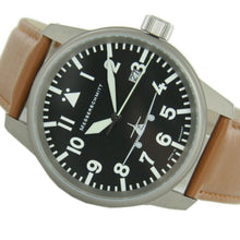 Laden Sie das Bild in den Galerie-Viewer, Aristo Herren Messerschmitt Uhr Fliegeruhr Titan ME 262 / 262-M