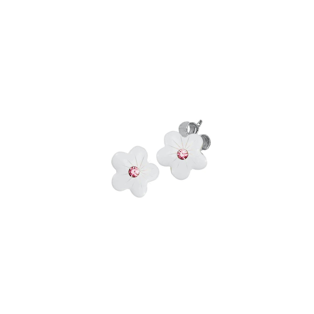 Scout Kinder Ohrringe Ohrstecker Silber Blumen weiss Mädchen 262160100