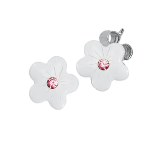 Scout Kinder Ohrringe Ohrstecker Silber Blumen weiss Mädchen 262160100