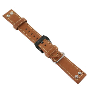 Ingersoll Ersatzband für Uhren Leder hellbraun Nieten Dornschließe SW 22 mm