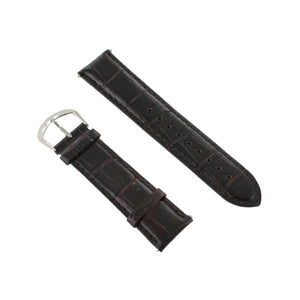 Ingersoll Ersatzband für Uhren Leder braun Kroko Dornschließe SI 22 mm
