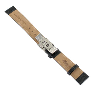 Ingersoll Ersatzband für Uhren Leder schwarz Eidechsen Faltschl.18 mm