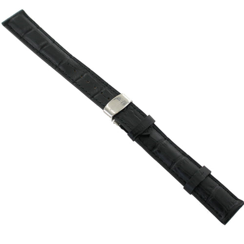 Ingersoll Ersatzband für Uhren Leder schwarz Kroko Faltschl.20 mm XL