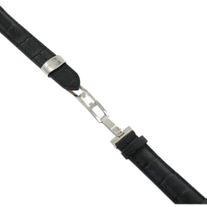 Ingersoll Ersatzband für Uhren Leder schwarz Kroko Faltschl.20 mm XL
