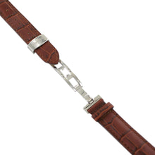 Laden Sie das Bild in den Galerie-Viewer, Ingersoll Ersatzband für Uhren Leder braun Kroko Faltschl.20 mm XL