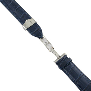 Ingersoll Ersatzband für Uhren Leder blau Kroko Faltschl. 24 mm