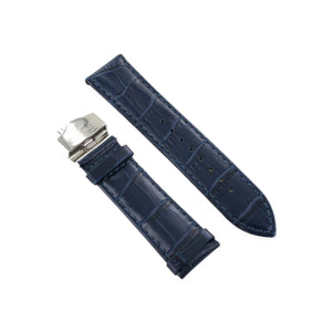 Ingersoll Ersatzband für Uhren Leder blau Kroko Faltschl. 24 mm