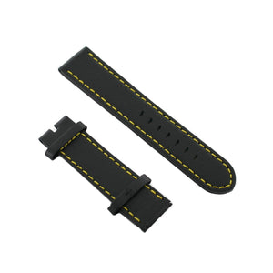 Ingersoll Ersatzband für Uhren Leder schwarz Kroko 24 mm