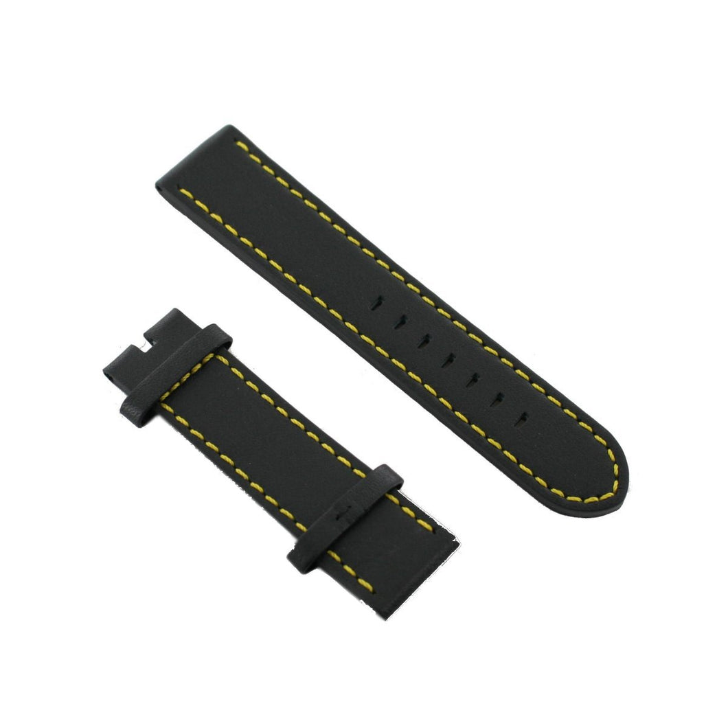 Ingersoll Ersatzband für Uhren Leder schwarz Kroko 24 mm