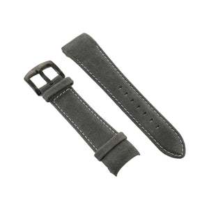Ingersoll Ersatzband für Uhren Leder grau Naht weiss für IN3211BKSL 24 mm