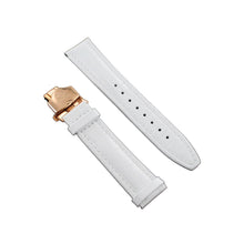 Laden Sie das Bild in den Galerie-Viewer, Ingersoll Ersatzband für Uhren Leder weiss Kroko Faltschl. Rosé 20 mm