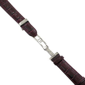Ingersoll Ersatzband für Uhren Leder weinrot Kroko Faltschl. 20 mm