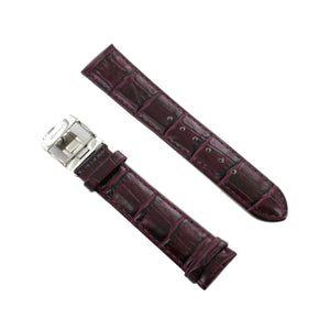 Ingersoll Ersatzband für Uhren Leder weinrot Kroko Faltschl. 20 mm