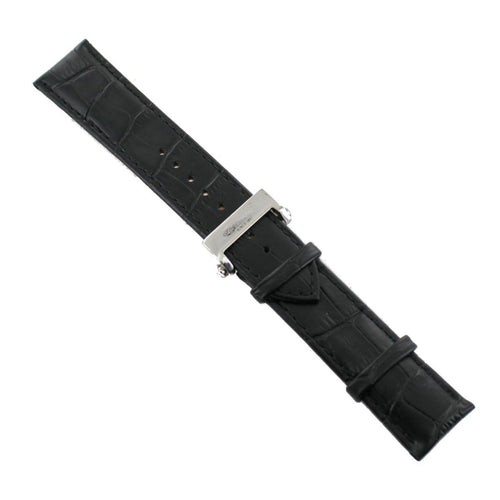 Ingersoll Ersatzband für Uhren Leder schwarz Kroko Faltschl. spez. Si 24 mm