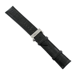 Ingersoll Ersatzband für Uhren Leder schwarz Kroko Faltschl. spez. Si 24 mm