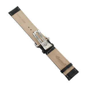 Ingersoll Ersatzband für Uhren Leder schwarz Kroko Faltschl. spez. Si 24 mm