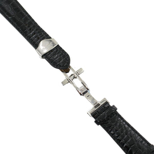 Ingersoll Ersatzband für Uhren Leder schwarz g. Kroko Faltschl. Si 24 mm
