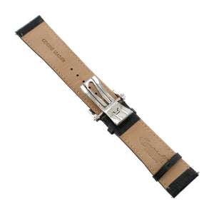 Ingersoll Ersatzband für Uhren Leder schwarz Kroko Spezialschl. 24 mm