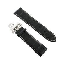 Laden Sie das Bild in den Galerie-Viewer, Ingersoll Ersatzband für Uhren Leder schwarz Kroko Spezialschl. 24 mm