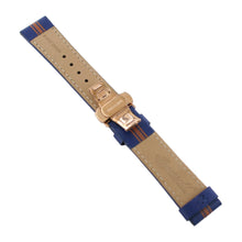 Laden Sie das Bild in den Galerie-Viewer, Ingersoll Ersatzband für Uhren Leder blau / orange Faltschl. Rosé 22 mm