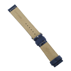 Ingersoll Ersatzband für Uhren Leder blau Strauss Dornschließe SI 22 mm