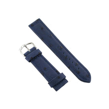 Laden Sie das Bild in den Galerie-Viewer, Ingersoll Ersatzband für Uhren Leder blau Strauss Dornschließe SI 22 mm