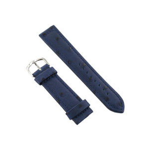 Ingersoll Ersatzband für Uhren Leder blau Strauss Dornschließe SI 22 mm