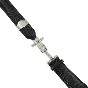 Ingersoll Ersatzband für Uhren Leder schwarz g. Kroko Faltschl. Si 24 mm XL