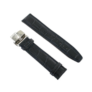Ingersoll Ersatzband für Uhren Leder blau Kroko Faltschl. 24 mm
