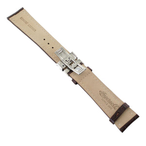 Ingersoll Ersatzband für Uhren Leder dunkelbraun Kroko Faltschl. Si 24 mm