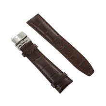 Laden Sie das Bild in den Galerie-Viewer, Ingersoll Ersatzband für Uhren Leder dunkelbraun Kroko Faltschl. Si 24 mm